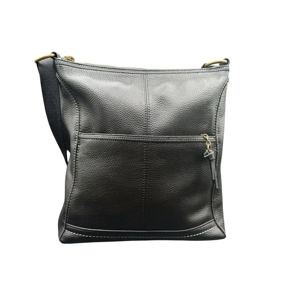 The Sak Lucia Black Pebbled Leather Crossbody Bag Near Perfect
